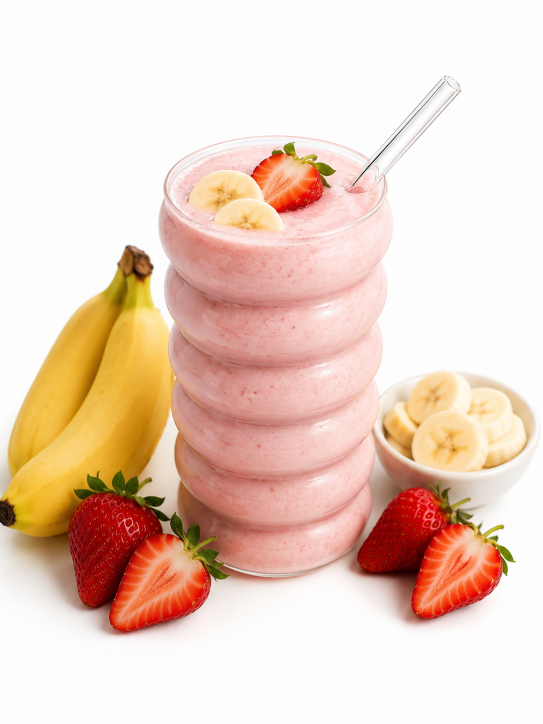 BATIDO DE FRESA CON PLATANO 